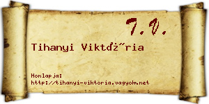 Tihanyi Viktória névjegykártya